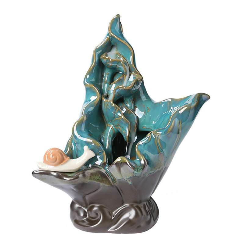 Waterfall Incense Holder Ornament Backflow Aroma Smoke for Decor
