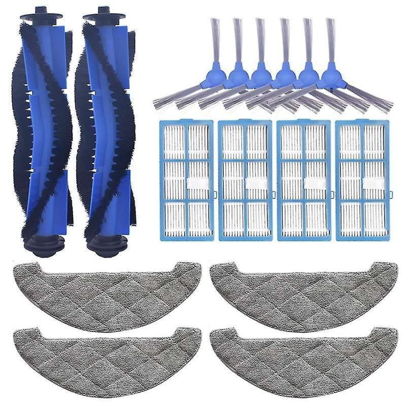 16pcs for Proscenic 850t Mop Cloth Hepa Filter Rags Main Brush Roll