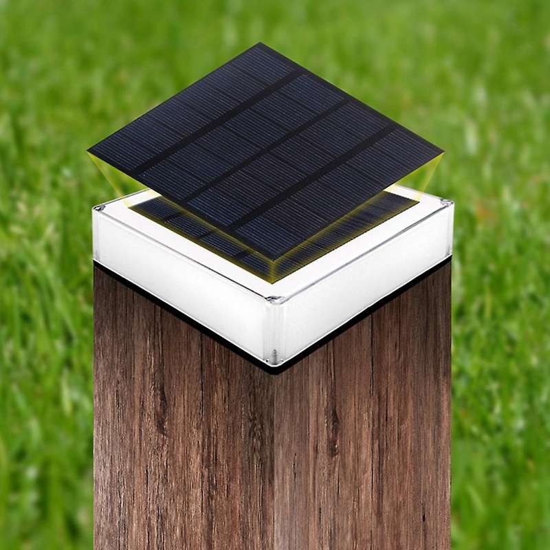 Solar Light Column Led Headlight Waterproof Modern Solar Lamp