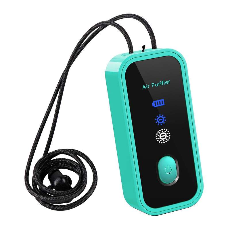 120 Million Negative Ion Personal Wearable 800mah Air Purifier Green
