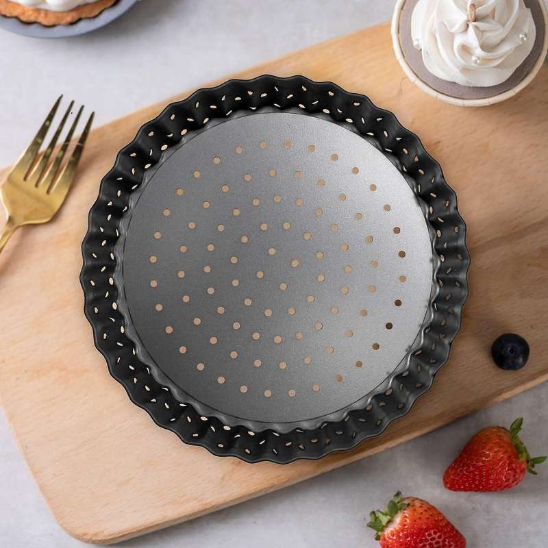 4 Pack 5 Inch Round Perforated Pizza Baking Tray with Holes for Cakes