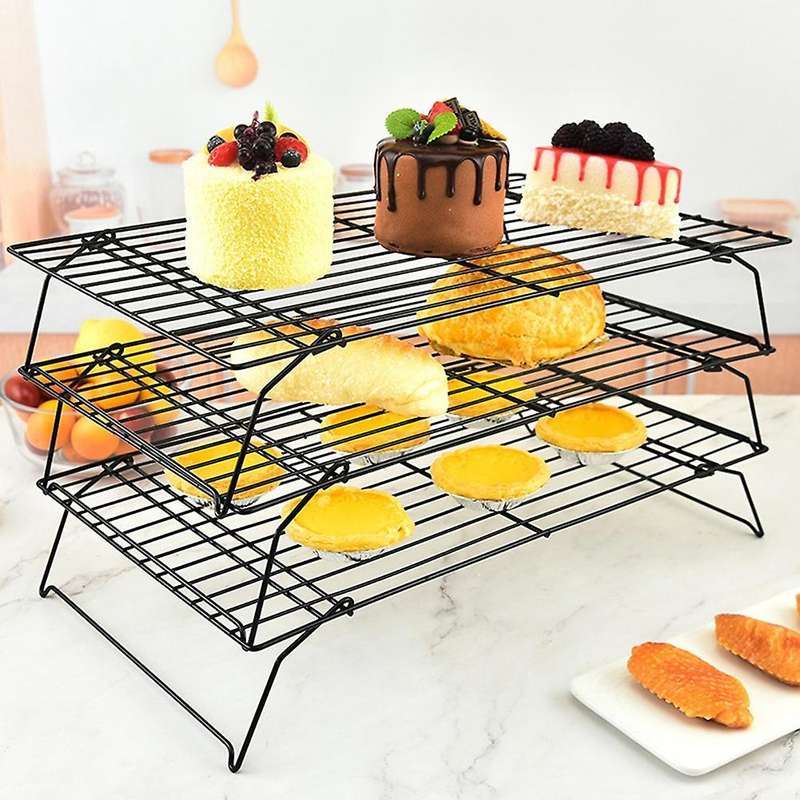 Three-layer Cake Cooling Rack Iron Non-stick Kitchen Storage Rack