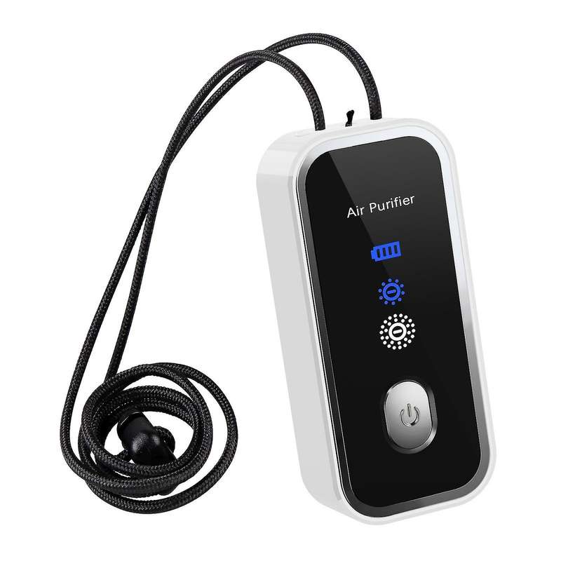 120 Million Negative Ion Personal Wearable 800mah Air Purifier White