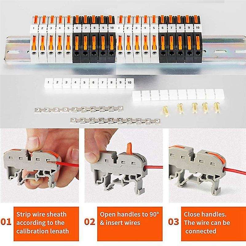 Din Rail Terminal Blocks Kit, with Universal Compact Connectors