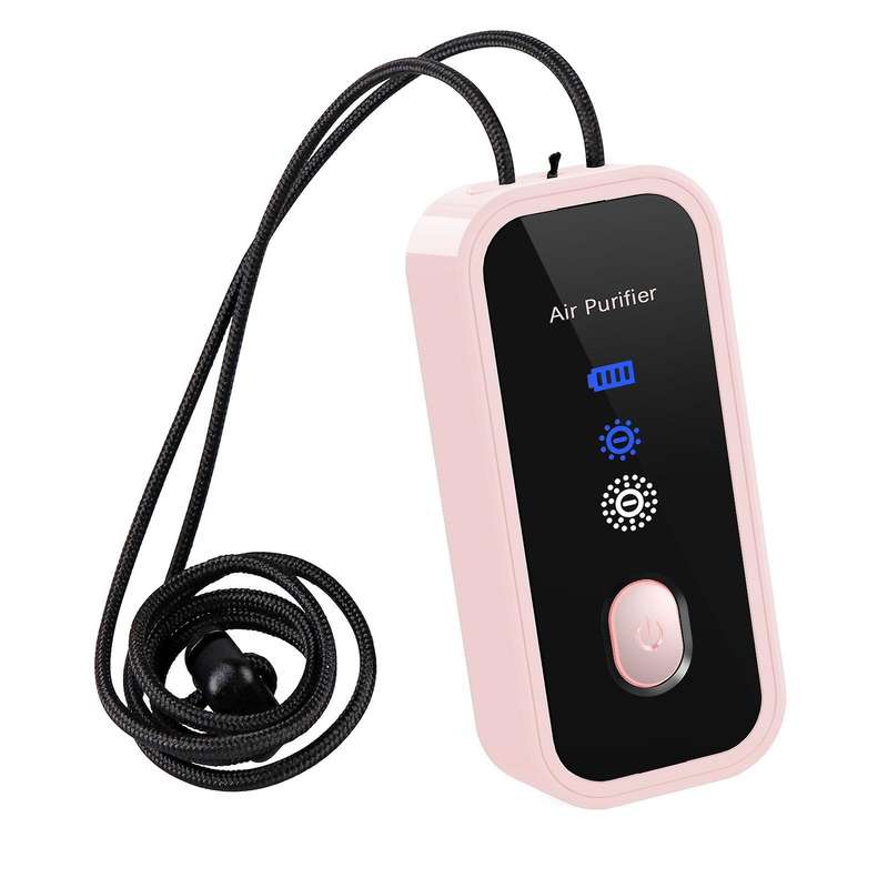 Mini Air Freshner Ionizer Negative Ion Generator for Adult/kids Pink