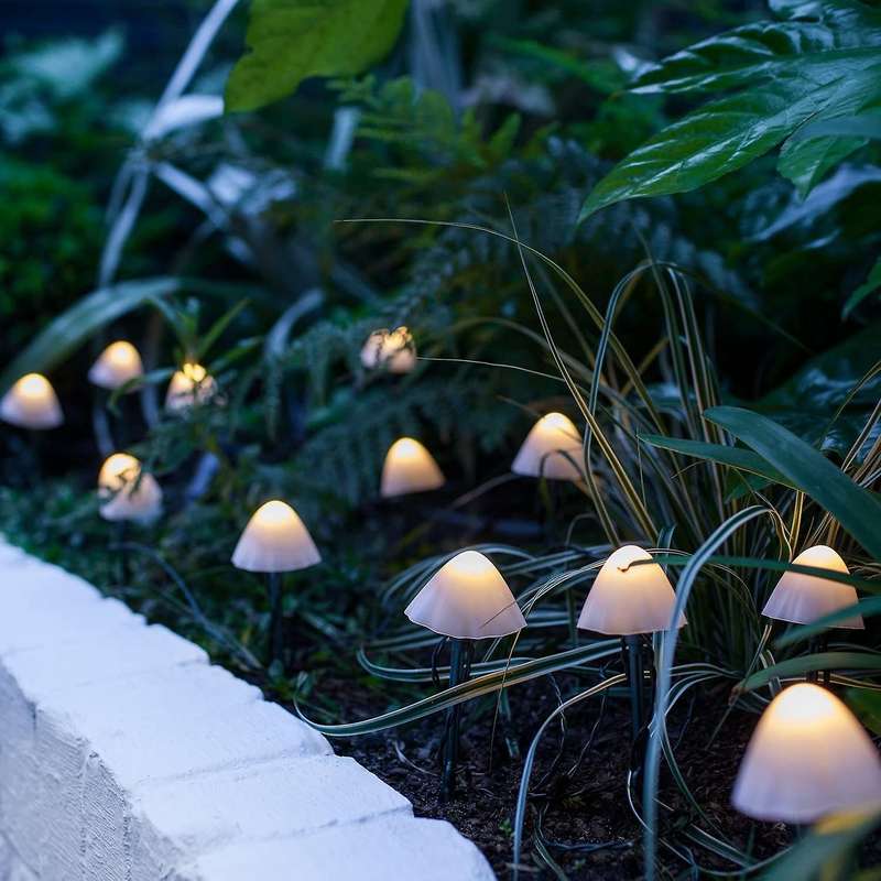 Led Solar String Light Mushroom Lights Outdoor Solar Lights 6.5m