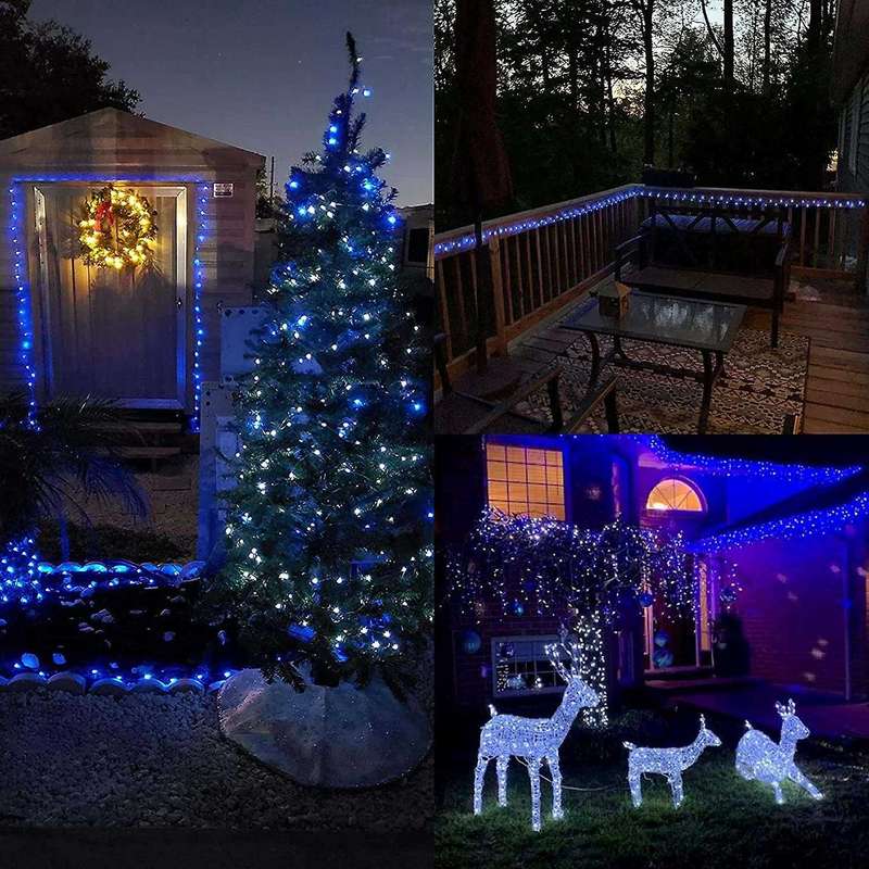 Solar String Lights for Home Garden Party Christmas Decoration, Blue