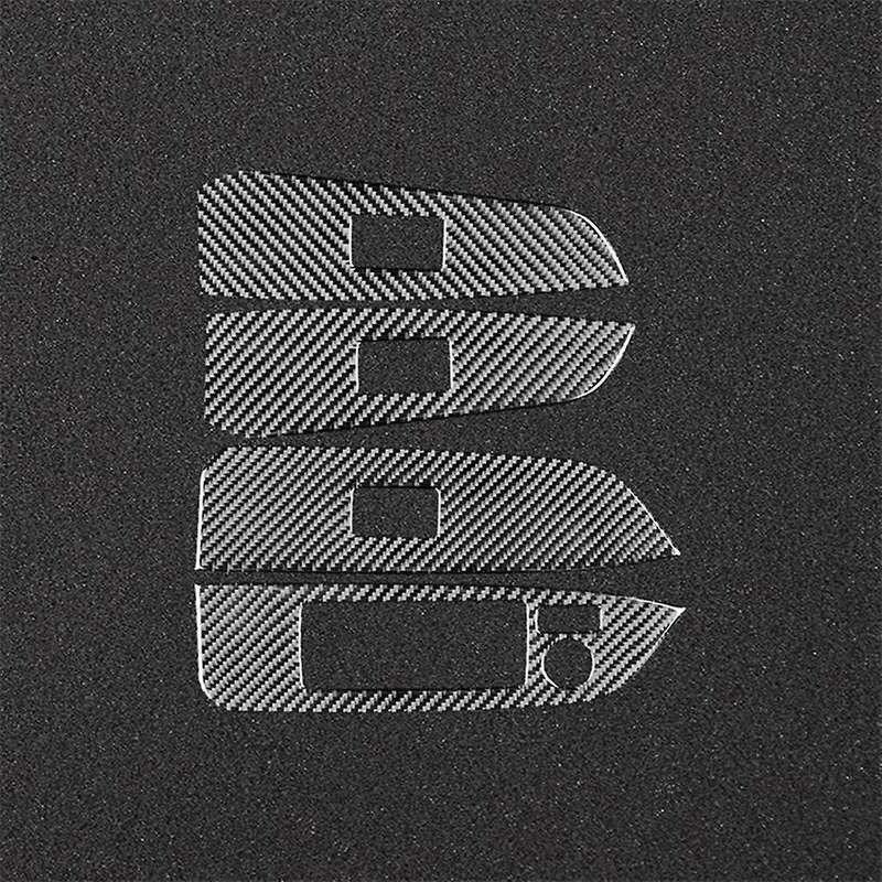 Car Window Lift Switch Sticker Carbon Fiber for Toyota Highlander
