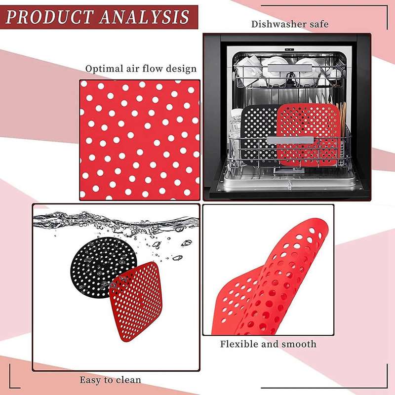 6 Pack Air Fryer Liner, 8.5 Inch Square Air Fryer Mats, for Cosori