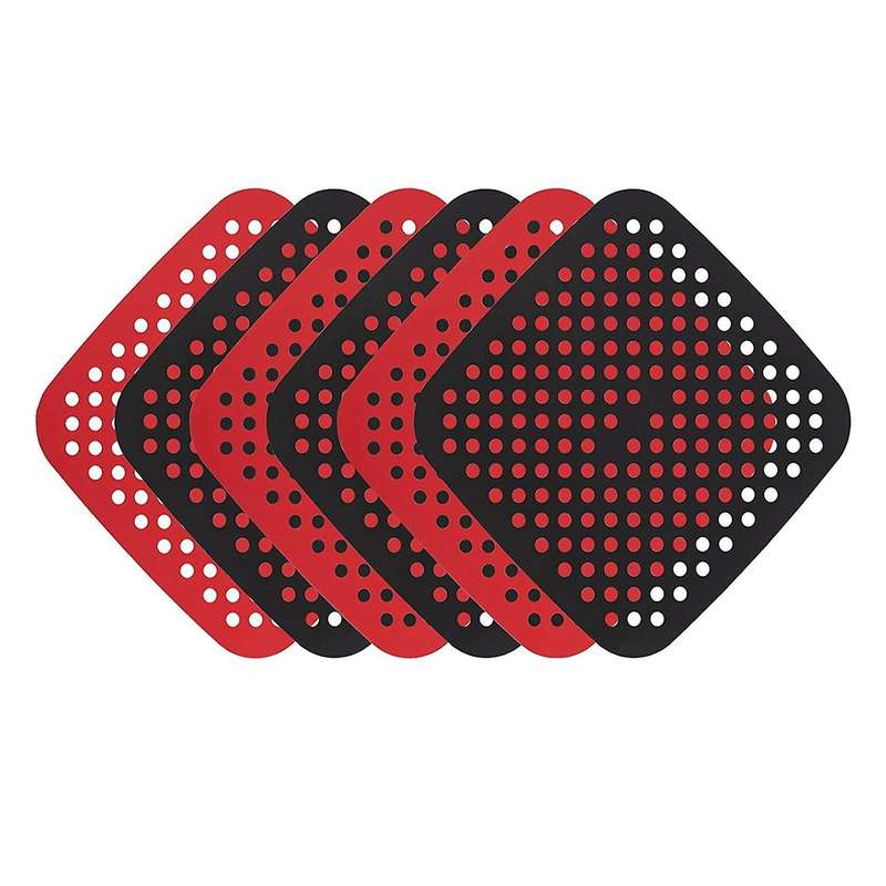 6 Pack Air Fryer Liner, 8.5 Inch Square Air Fryer Mats, for Cosori
