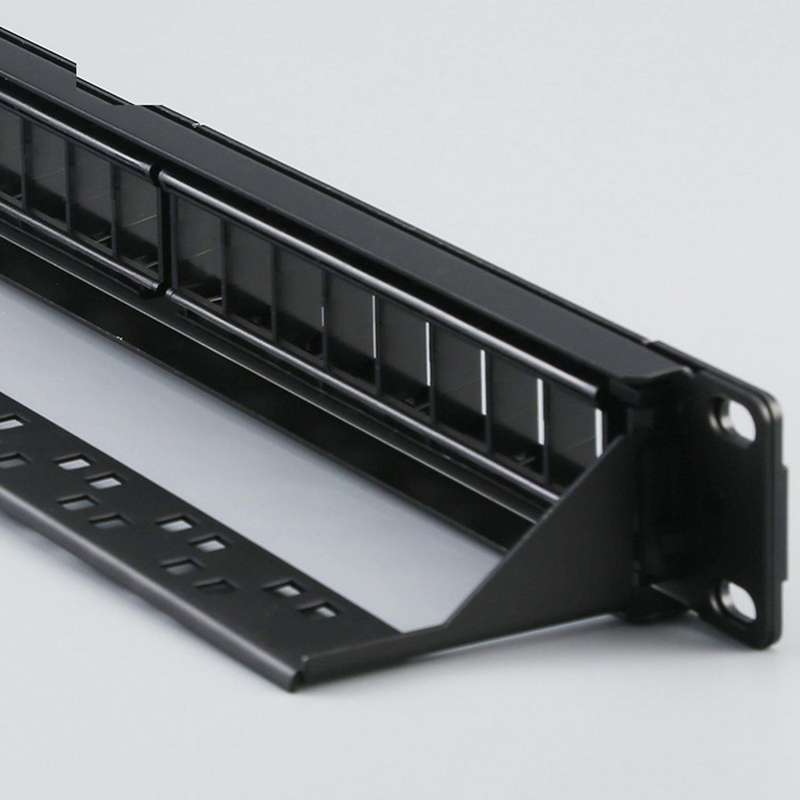 19-inch 1u Cabinet Rack Through 24-port Cat6 Patch Panel Rj45 Network