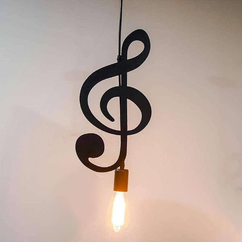 Pendant Light,iron Ceiling Music Note Hanging Light Shade Chandelier