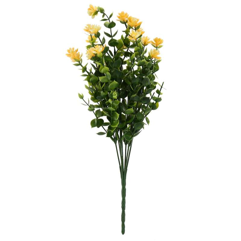 15 Bundles Artificial Flowers Faux Uv Resistant for Vase Hanging