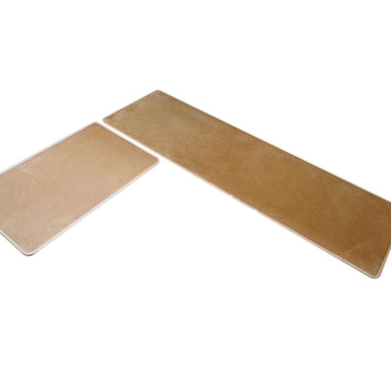 Pure Color Household Absorbent Kitchen Floor Mats Light Brown