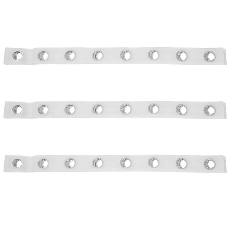 3x 5m Eyelet Curtain Tape 40 Rings Accessories Sewing Silver Curtains