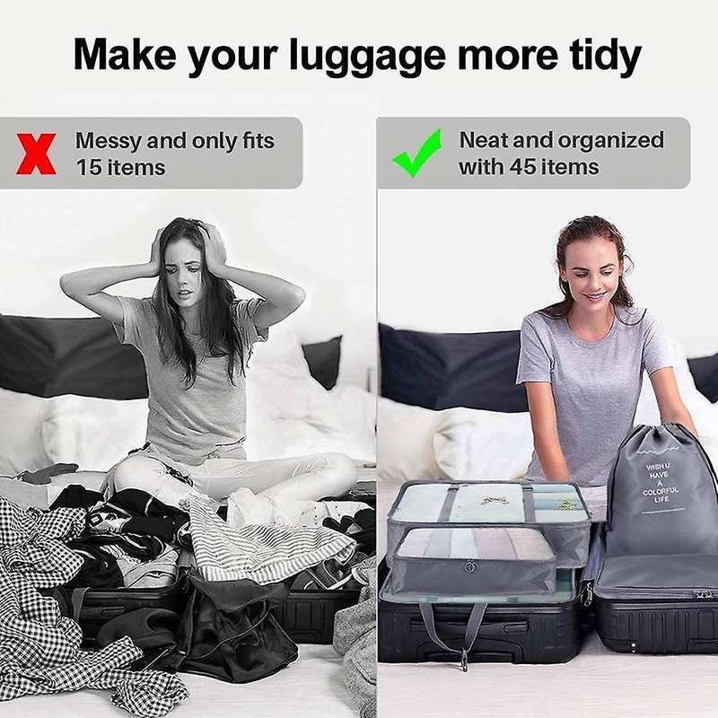 Packing Cubes for Suitcase,9 Pcs Travel Packing Cubes Bags Set