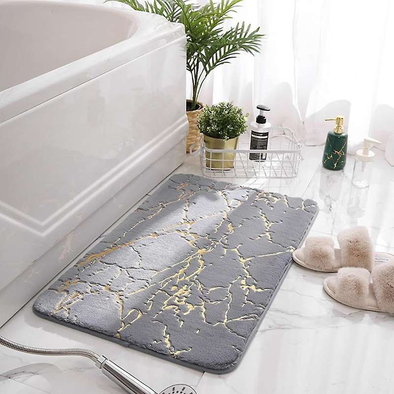 Modern Bath Mat Rug Anti Slip Washable Living Room Mat Rectangle D