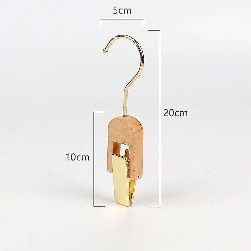 8pack Wooden Hat Pants Hanger Clip Laundry Hooks Clip Swivel Hanging