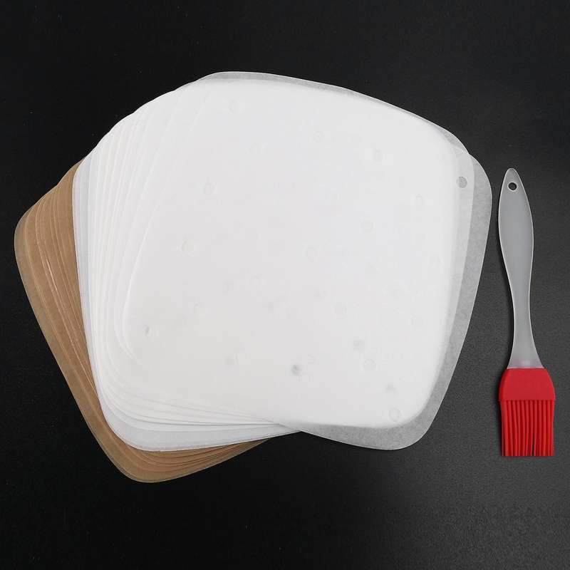 200pcs Square Air Fryer Liners, Non-stick Steamer Mat Perforated
