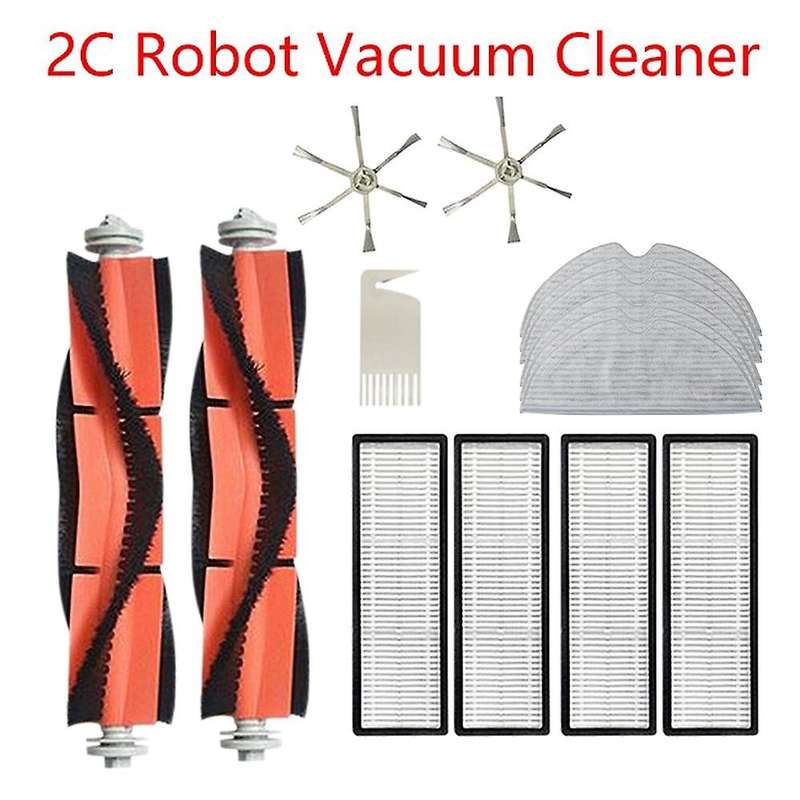 15pcs for Xiaomi Mijia 2c Robotic Main Side Brush Filters Mop Cloth