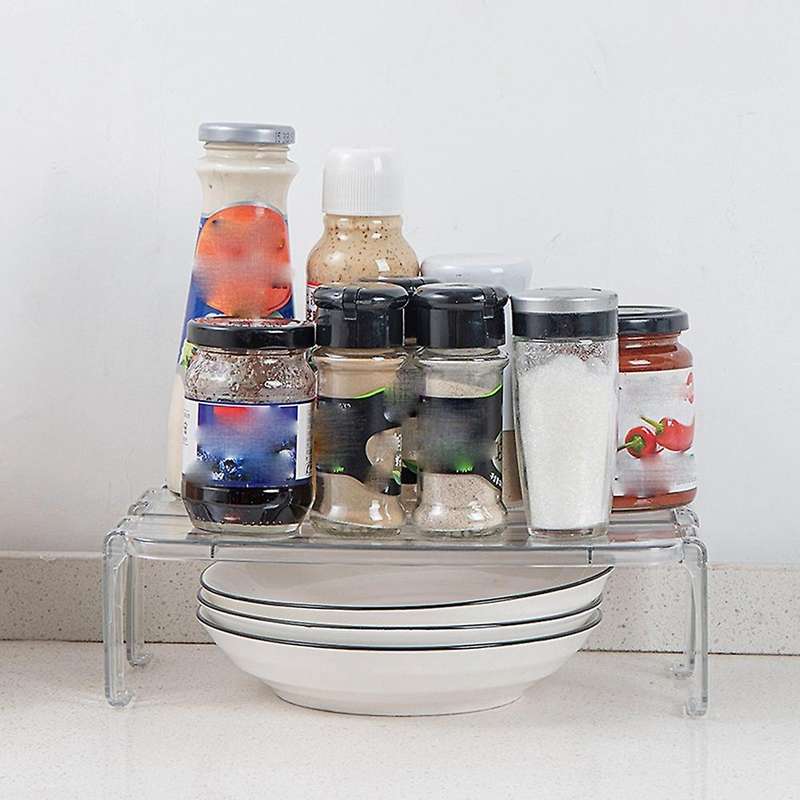 4pcs Stackable Fridge Organizers Layered Shelf Storage Rack L