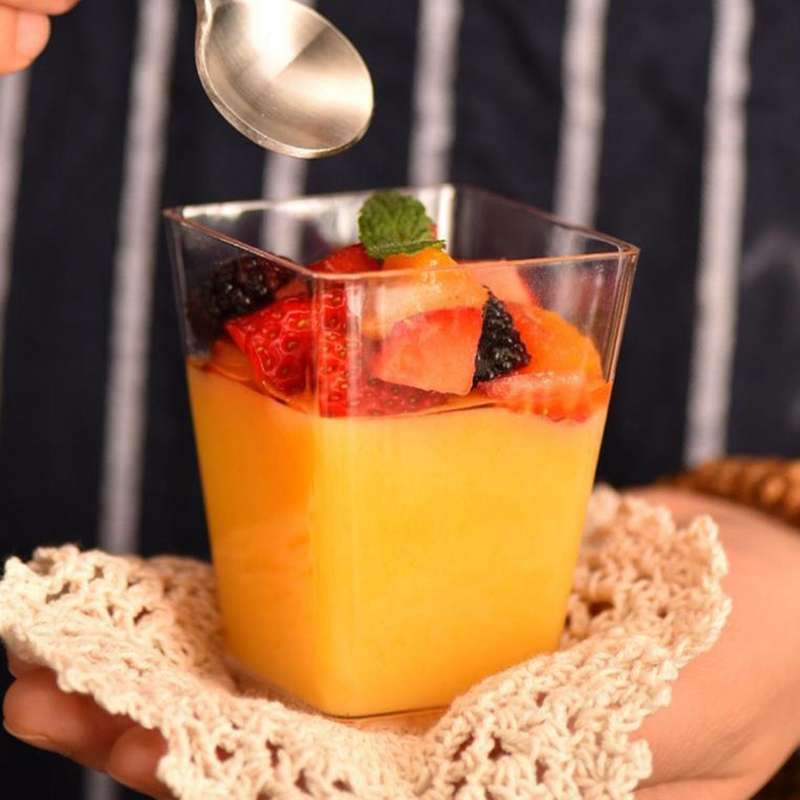50 Pcs Mini Dessert Cups,clear Reusable Serving Cup for Dessert