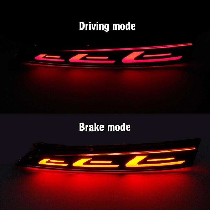 For Hyundai Accent 2017-2019 Led Rear Bumper Brake Light Fog Light