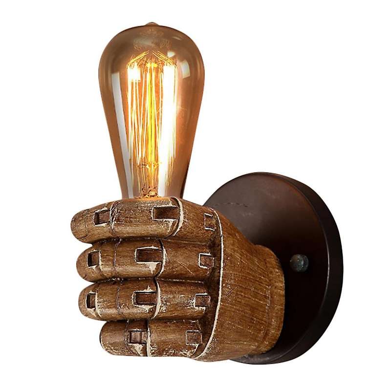 Creative Retro Antique Fist Wall Lighting Vintage Industrial E27 Lamp
