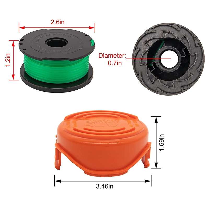 Replacement Spool for Black Trimmer Spool, Auto Feed Trimmer Line