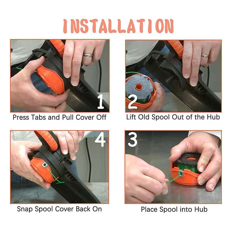 Replacement Spool for Black Trimmer Spool, Auto Feed Trimmer Line
