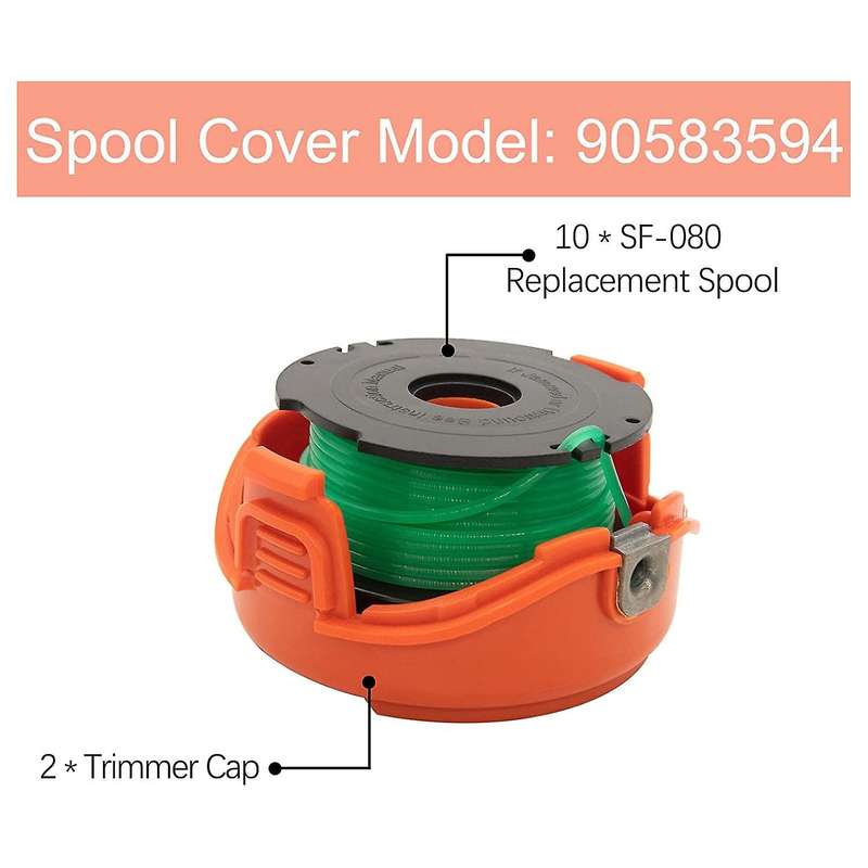 Replacement Spool for Black Trimmer Spool, Auto Feed Trimmer Line