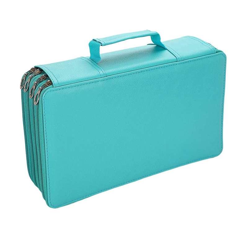 Pencil Case Students Pen Wrap for Pencil Large Capacity Lake Green