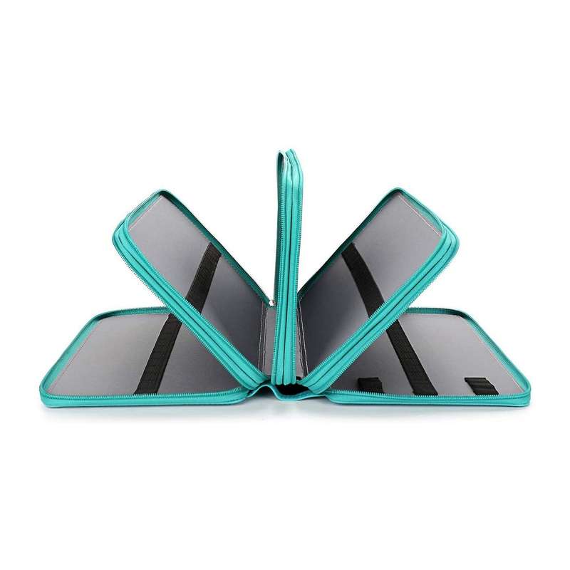 Pencil Case Students Pen Wrap for Pencil Large Capacity Lake Green