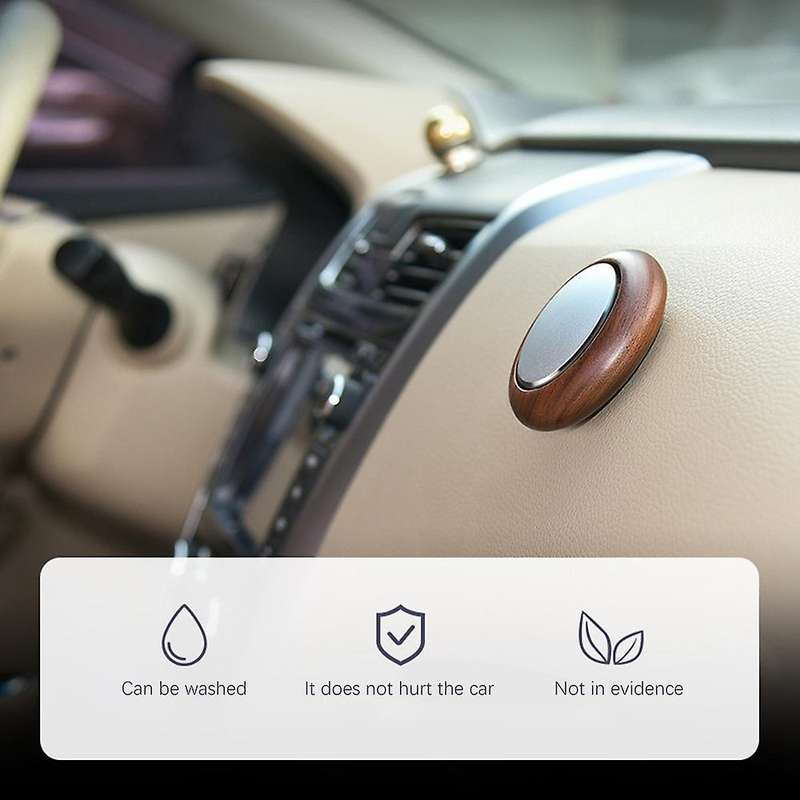 Car Perfume Walnut Wood Interior Solid Balm Zeolite Aromatherapy