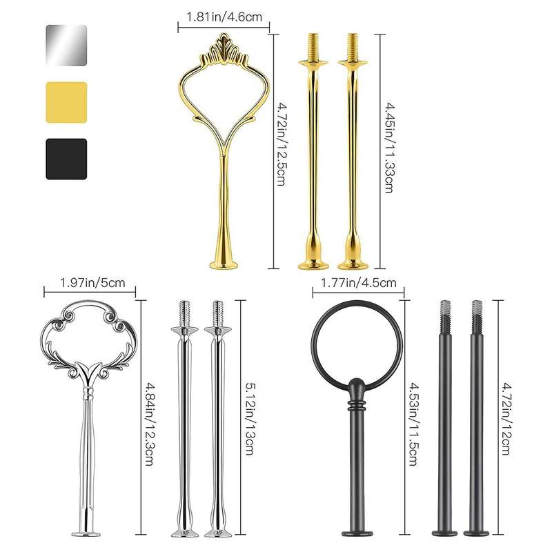 9 Set Cake Stand Hardware Kit Tiered Tray Fittings for Cake Stand