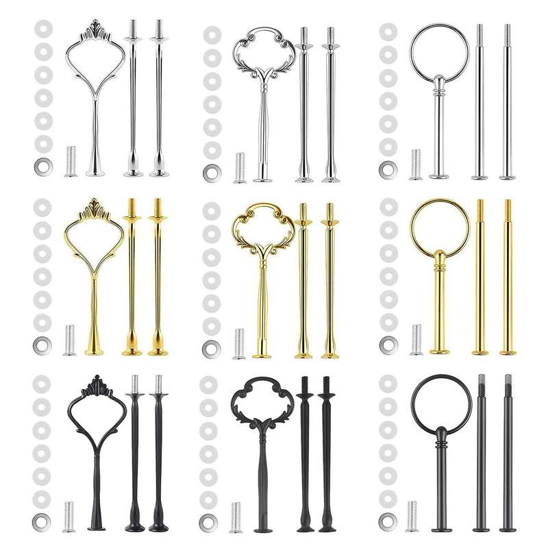 9 Set Cake Stand Hardware Kit Tiered Tray Fittings for Cake Stand