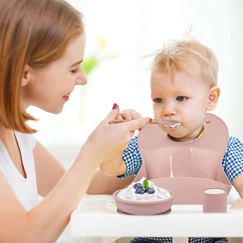 Baby Feeding Set,adjustable Bib,spoon,fork Set for Infant 1