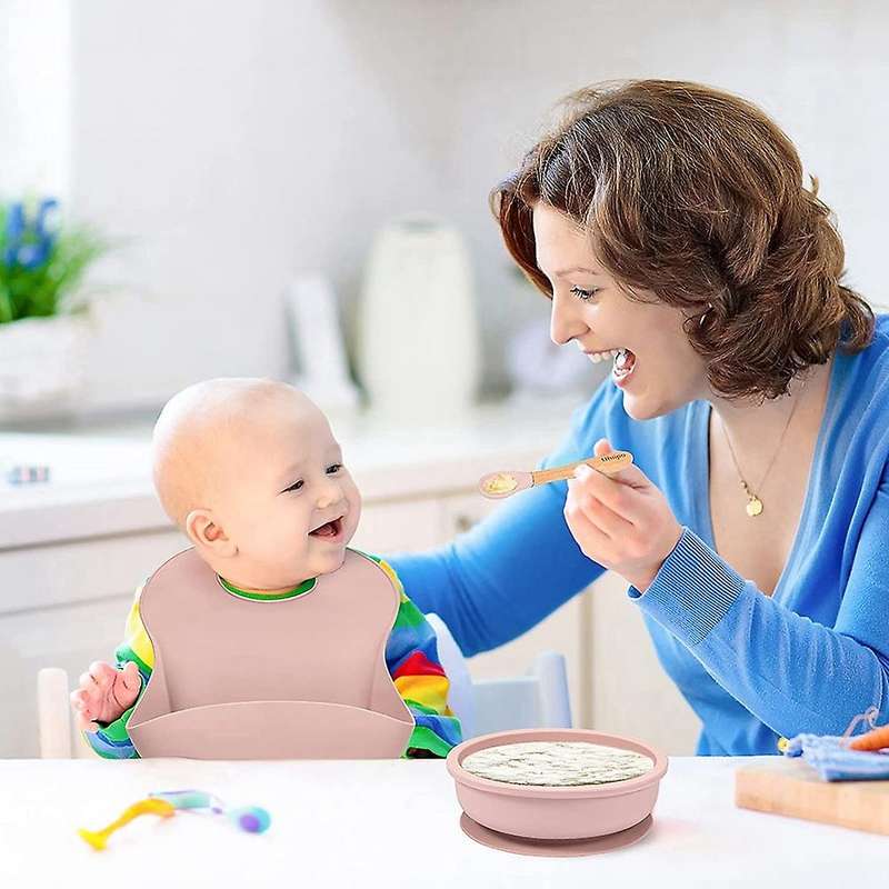 Baby Feeding Set,adjustable Bib,spoon,fork Set for Infant 1