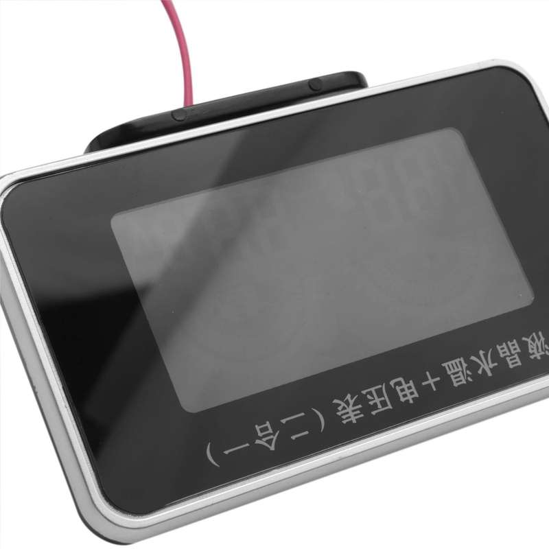2 In 1 Car Lcd Pressure Water Temperature Meter Buzzer Alarm M10