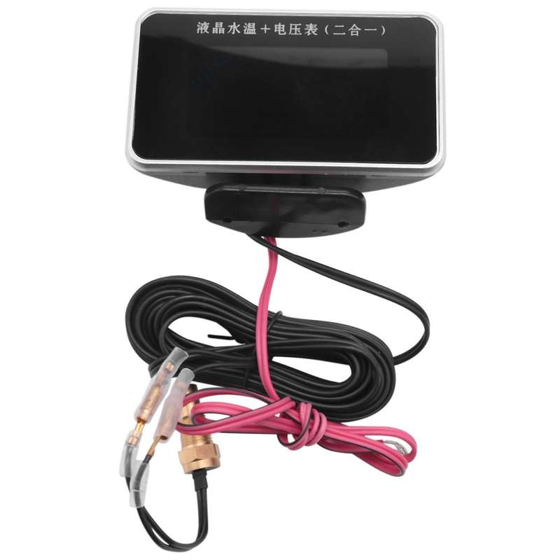 2 In 1 Car Lcd Pressure Water Temperature Meter Buzzer Alarm M10