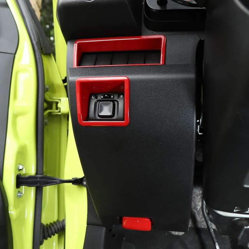 For Jimny 19-22 Car Mirror Adjustment Switch Stickers, Red