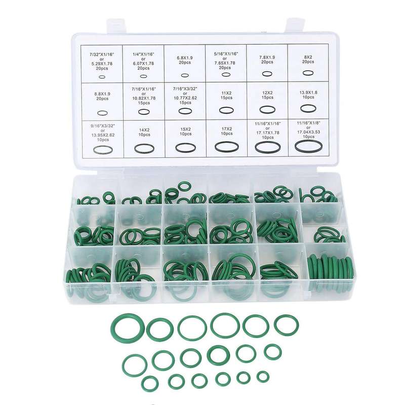 495pcs 36 Sizes Black&green O Ring Seals Rubber