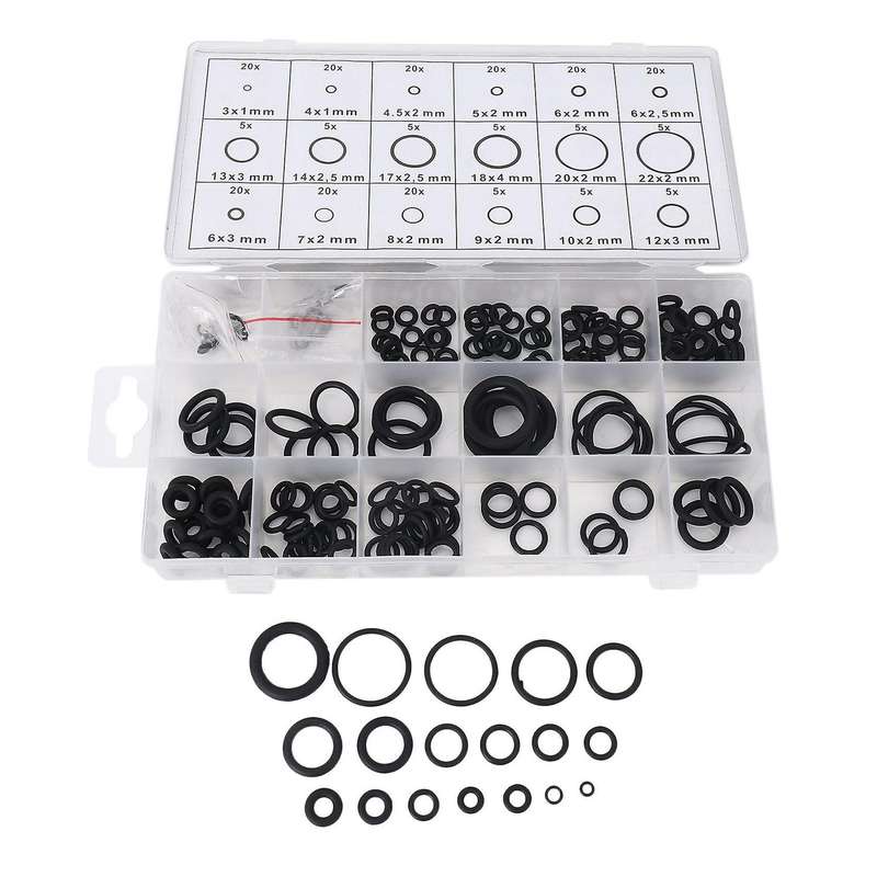 495pcs 36 Sizes Black&green O Ring Seals Rubber