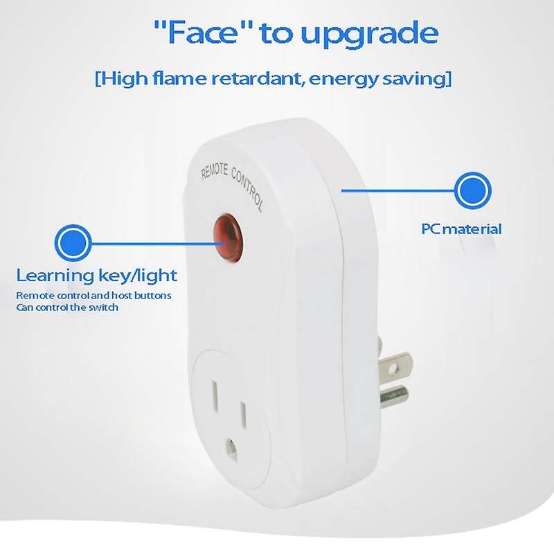 Wireless Remote Outlet Switch One Drag Two for Lights Fans Us Plug