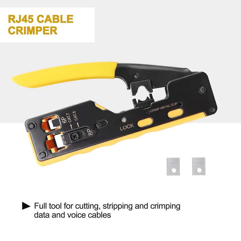Rj45 Pliers Crimper Cat5 Cat6 Cat7 Cat8 Ethernet Cable Stripper