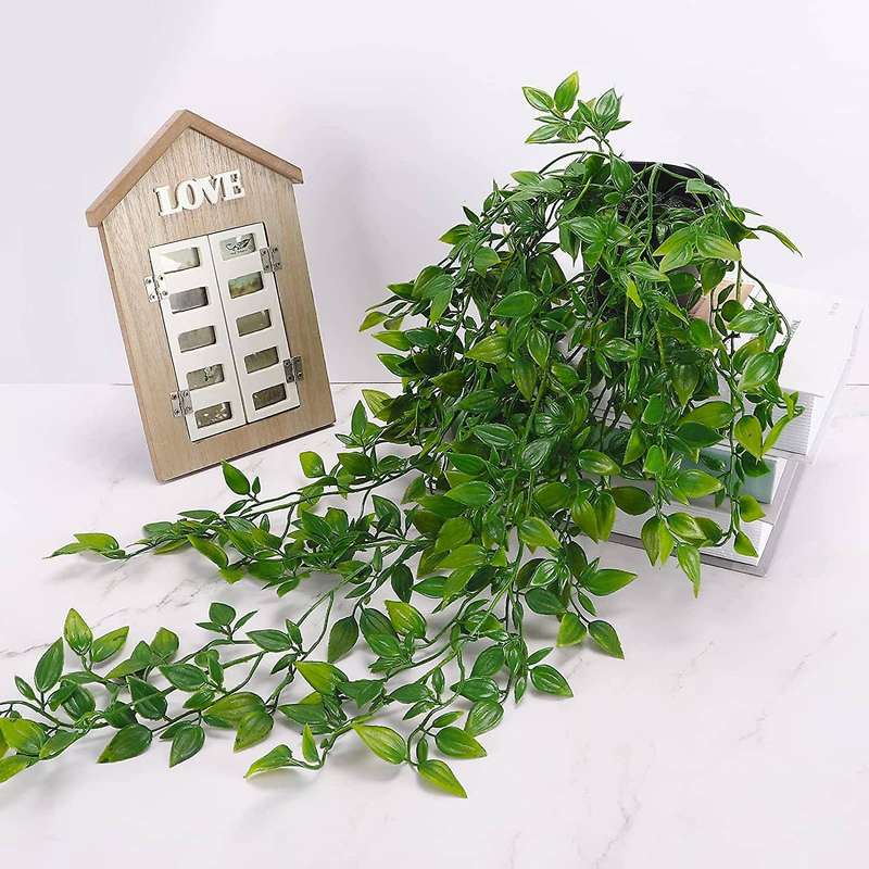 2 Pack Artificial Hanging Plants Fake Potted Plants for Indoor