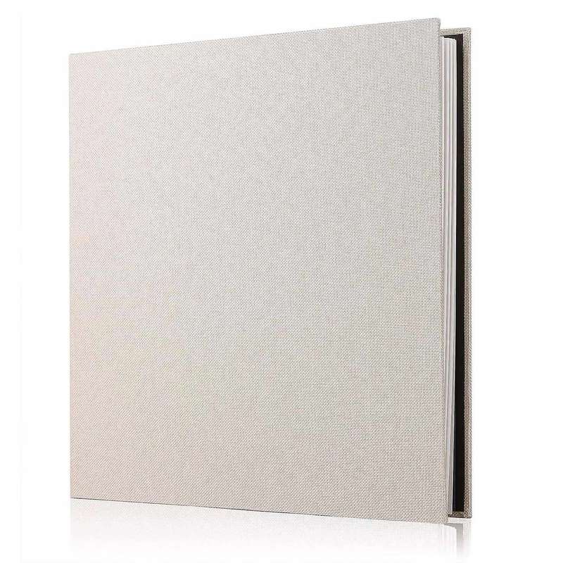 Photo Album Scrapbook Linen Diy Memory Book Thick Pages with Film