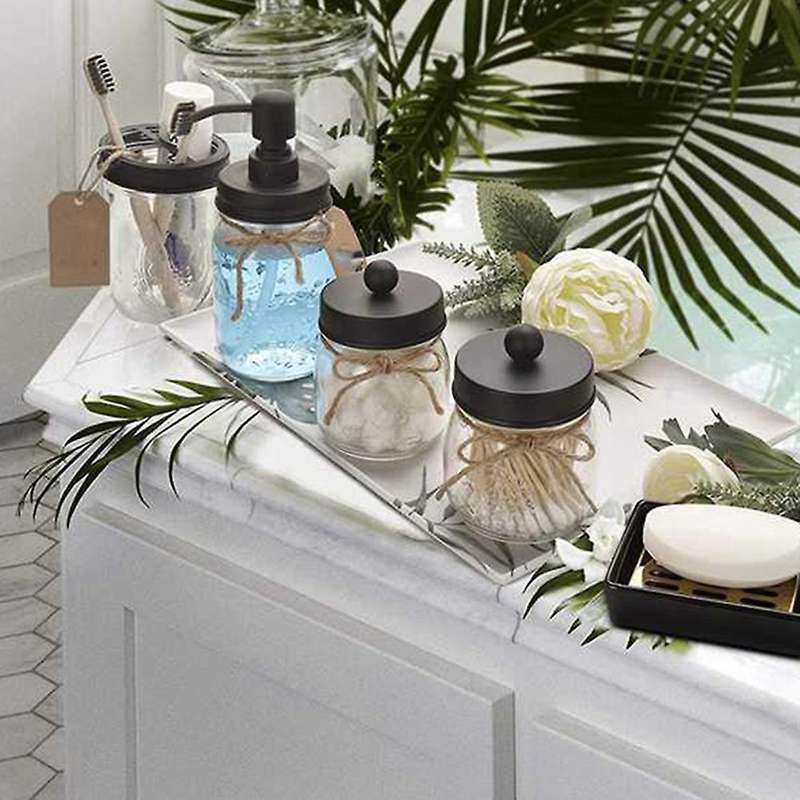 Mason Jar Bathroom Accessories Lids Set(8pcs),for Regular Mouth Mason