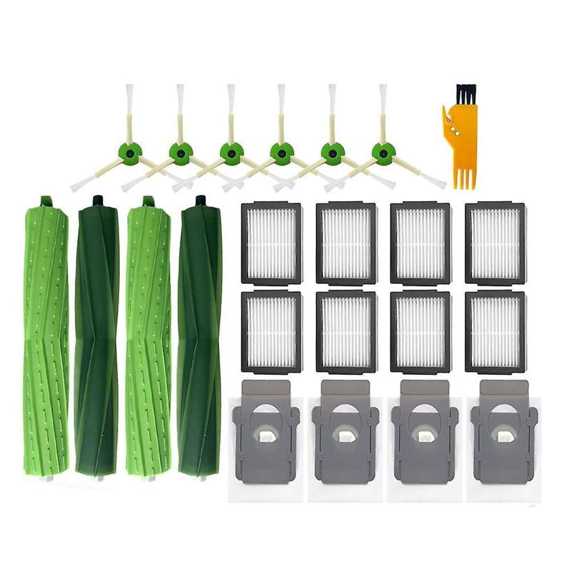 23pcs Vacuum Bags for Irobot Roomba I7 E5 E6 I3 Roll Brush Filter