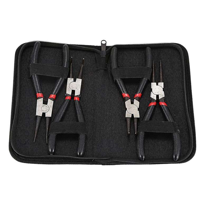Portable 7 Inch Internal External Retaining Circlip Pliers 4pcs Set
